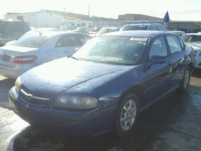 2G1WF52E139393525 - 2003 CHEVROLET IMPALA BLUE photo 2