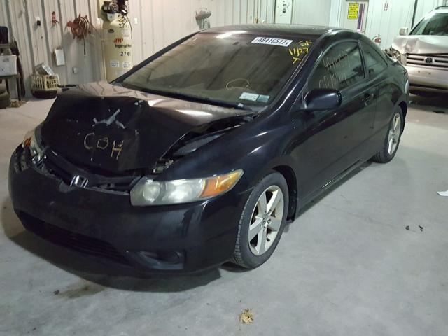 2HGFG12816H535651 - 2006 HONDA CIVIC EX BLACK photo 2