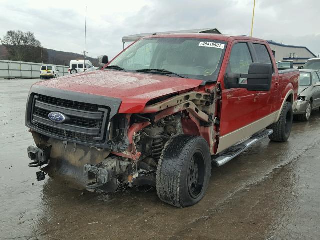 1FTFW1EV8AFA01513 - 2010 FORD F150 SUPER RED photo 2