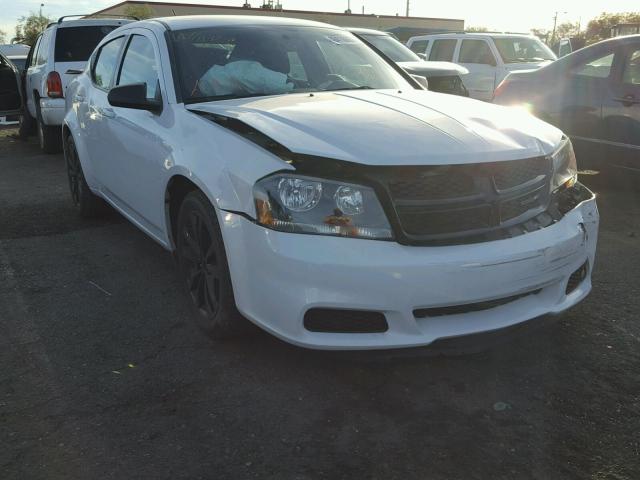 1C3CDZAG4DN749169 - 2013 DODGE AVENGER SE WHITE photo 1