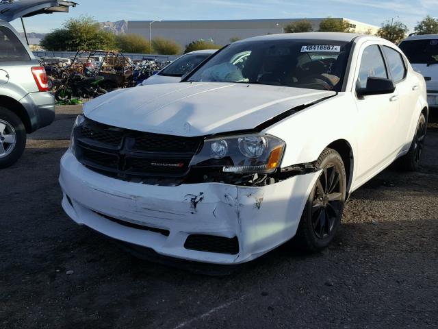 1C3CDZAG4DN749169 - 2013 DODGE AVENGER SE WHITE photo 2