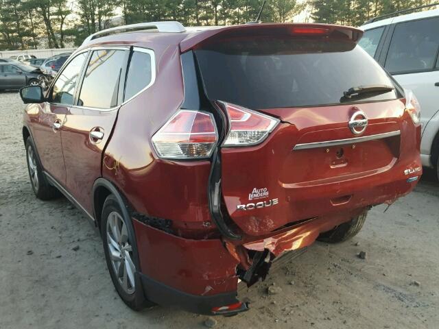 5N1AT2MVXEC754554 - 2014 NISSAN ROGUE S MAROON photo 3