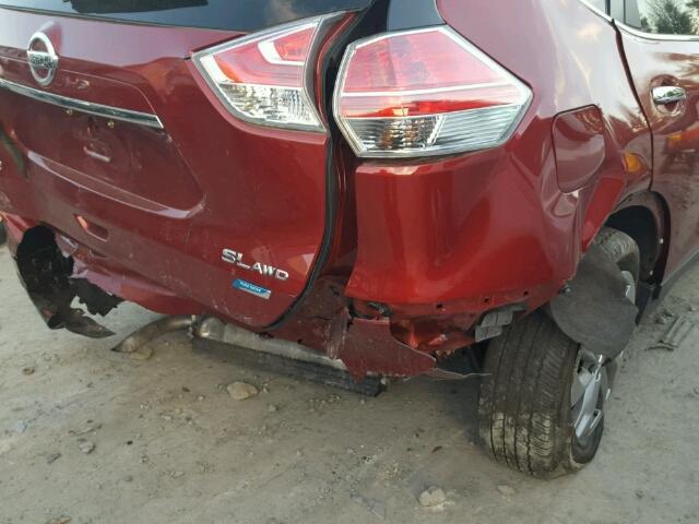 5N1AT2MVXEC754554 - 2014 NISSAN ROGUE S MAROON photo 9