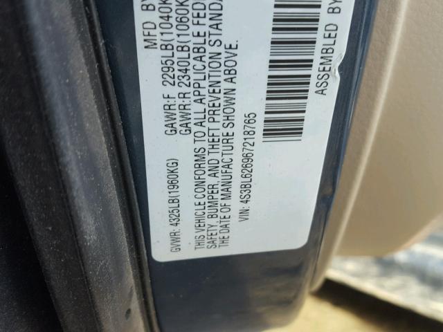 4S3BL626967218765 - 2006 SUBARU LEGACY 2.5 BLUE photo 10