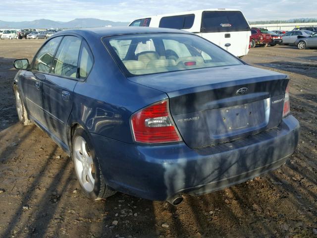 4S3BL626967218765 - 2006 SUBARU LEGACY 2.5 BLUE photo 3