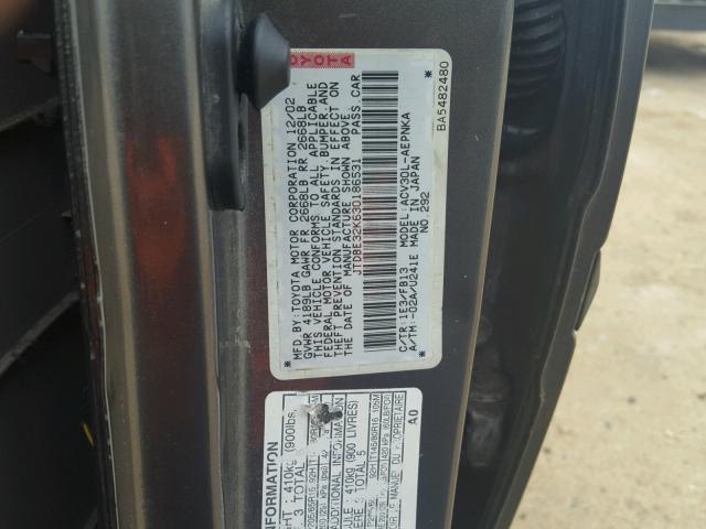 JTDBE32K630186531 - 2003 TOYOTA CAMRY LE 灰色 照片 10