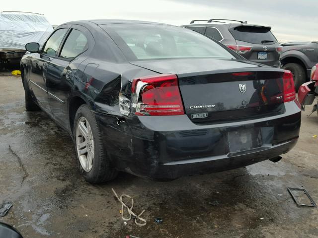 2B3KA43G46H532945 - 2006 DODGE CHARGER SE BLACK photo 3