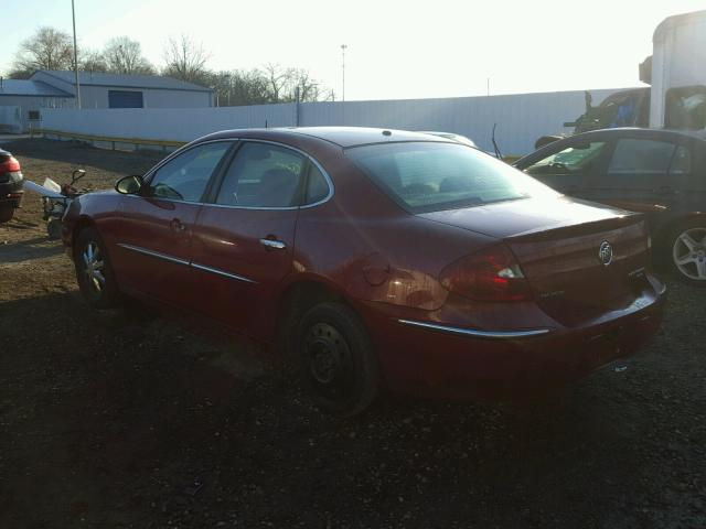 2G4WD532651316261 - 2005 BUICK LACROSSE C BURGUNDY photo 3