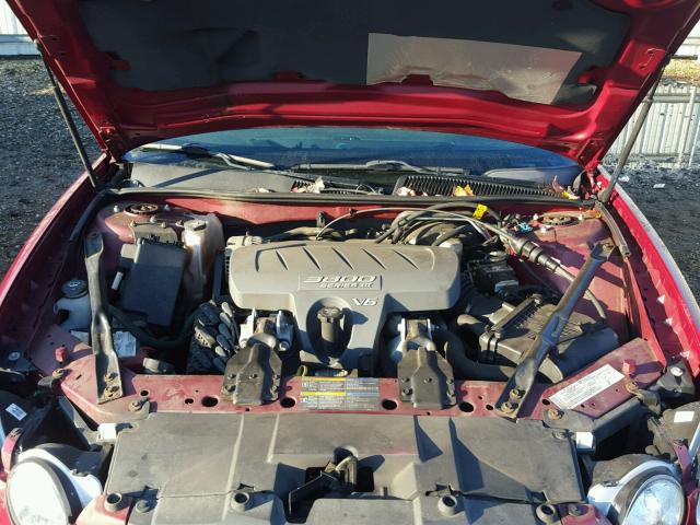 2G4WD532651316261 - 2005 BUICK LACROSSE C BURGUNDY photo 7