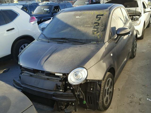 3C3CFFGE6FT623185 - 2015 FIAT 500 ELECTR GRAY photo 2