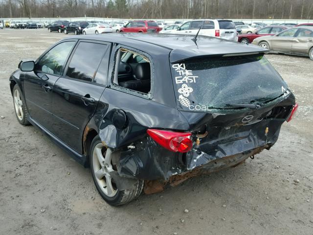 1YVHP82D045N59922 - 2004 MAZDA 6 S BLACK photo 3