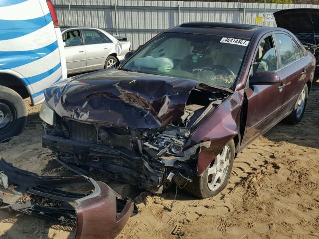 5NPEU46FX6H087026 - 2006 HYUNDAI SONATA GLS PURPLE photo 2