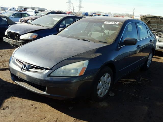 1HGCM56393A141696 - 2003 HONDA ACCORD LX BLUE photo 2