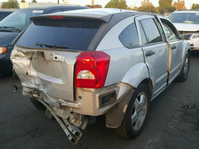 1B3HB48B37D508946 - 2007 DODGE CALIBER SX SILVER photo 4