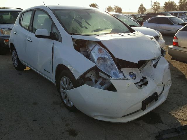 1N4AZ0CP0FC321312 - 2015 NISSAN LEAF S WHITE photo 1