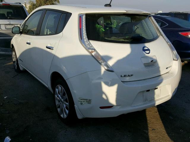 1N4AZ0CP0FC321312 - 2015 NISSAN LEAF S WHITE photo 3