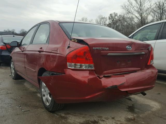 KNAFE122185517982 - 2008 KIA SPECTRA EX RED photo 3