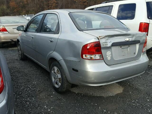 KL1TD52655B391634 - 2005 CHEVROLET AVEO BASE SILVER photo 3