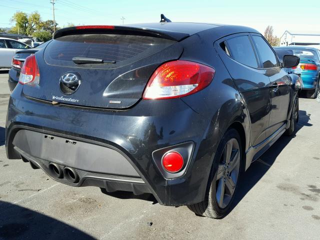 KMHTC6AE9FU217965 - 2015 HYUNDAI VELOSTER T BLACK photo 4