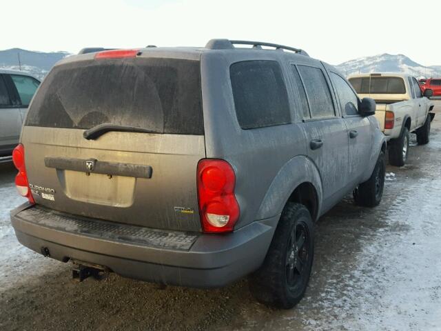 1D8HB48P07F583619 - 2007 DODGE DURANGO SL GRAY photo 4