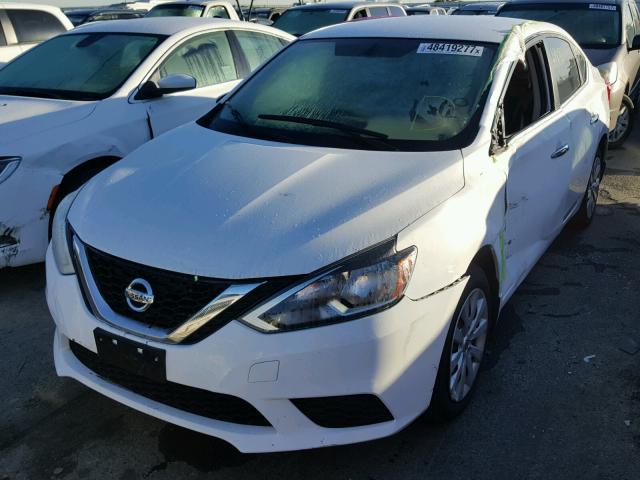 3N1AB7AP7GY283566 - 2016 NISSAN SENTRA S WHITE photo 2