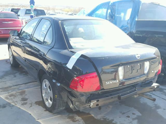 3N1CB51D04L902648 - 2004 NISSAN SENTRA 1.8 BLACK photo 3