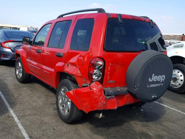 1J4GK58KX3W516308 - 2003 JEEP LIBERTY LI RED photo 3