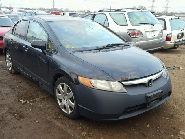 1HGFA16566L047851 - 2006 HONDA CIVIC LX BLACK photo 1