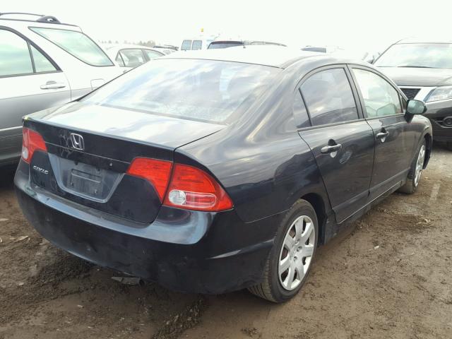 1HGFA16566L047851 - 2006 HONDA CIVIC LX BLACK photo 4