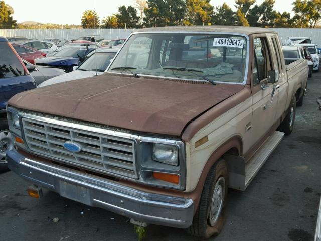 1FTEX15H7FKA60425 - 1985 FORD F150 BROWN photo 2