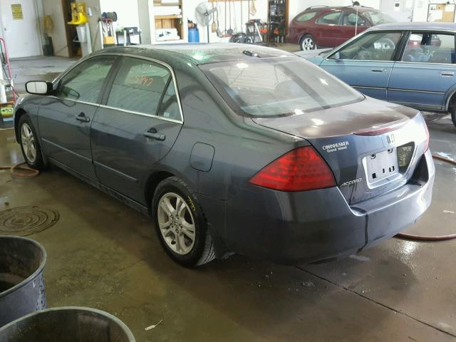 1HGCM56897A196828 - 2007 HONDA ACCORD EX GRAY photo 3