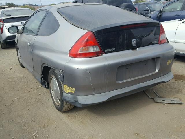 JHMZE14762T001420 - 2002 HONDA INSIGHT GRAY photo 3