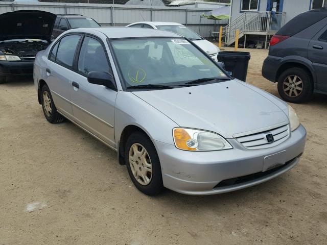 1HGES16591L035307 - 2001 HONDA CIVIC LX SILVER photo 1