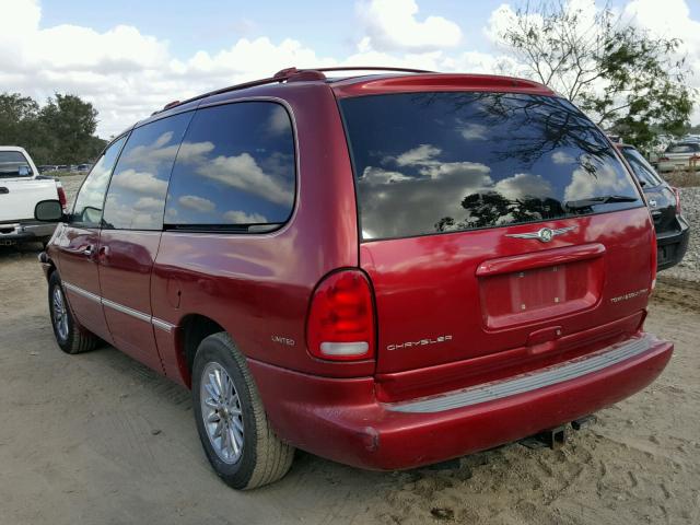 1G4GP64L7YB727900 - 2000 CHRYSLER TOWN & COU RED photo 3