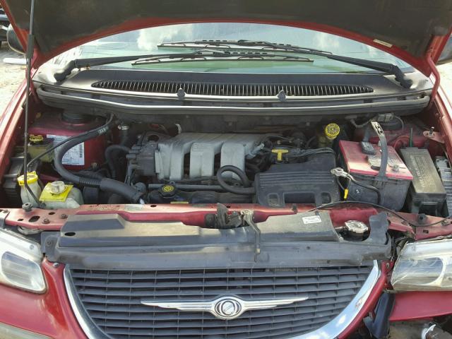1G4GP64L7YB727900 - 2000 CHRYSLER TOWN & COU RED photo 7