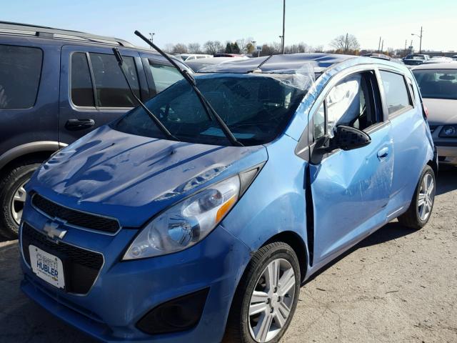 KL8CD6S98EC428302 - 2014 CHEVROLET SPARK 1LT BLUE photo 2