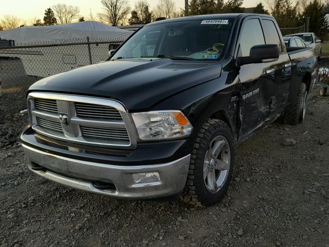 1D7RV1GT3BS551731 - 2011 DODGE RAM 1500 BLACK photo 2