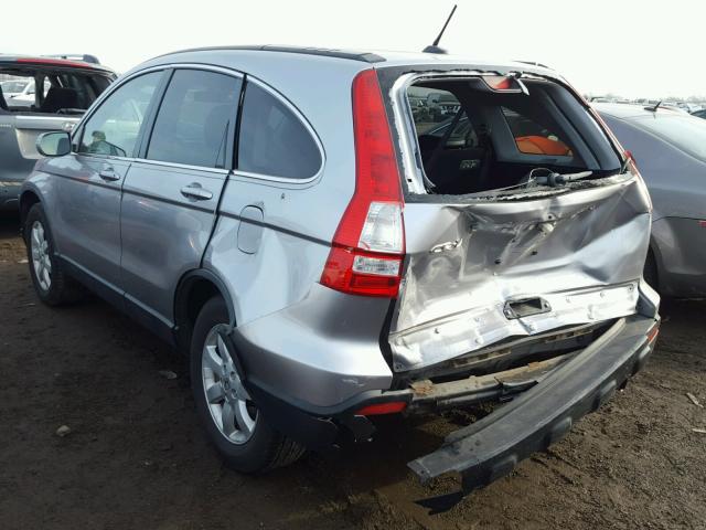 JHLRE48767C114579 - 2007 HONDA CR-V EXL SILVER photo 3