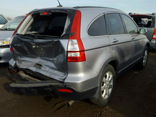 JHLRE48767C114579 - 2007 HONDA CR-V EXL SILVER photo 4