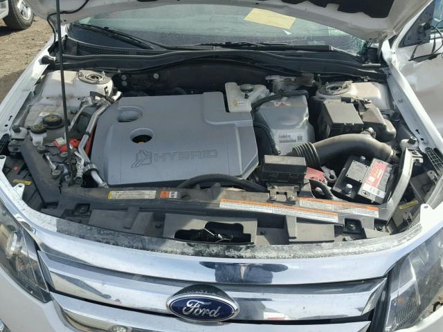 3FADP0L34AR276353 - 2010 FORD FUSION HYB WHITE photo 7