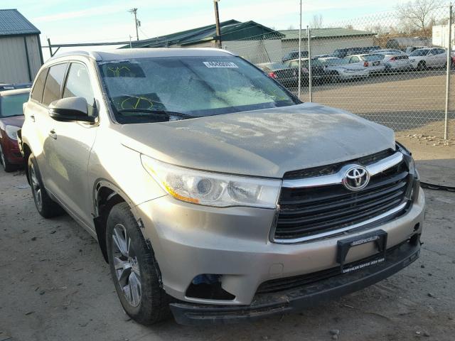 5TDJKRFH0ES021919 - 2014 TOYOTA HIGHLANDER GRAY photo 1