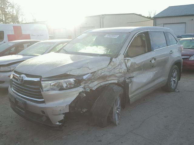 5TDJKRFH0ES021919 - 2014 TOYOTA HIGHLANDER GRAY photo 2