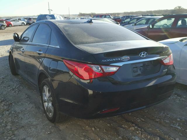 5NPEC4AC0BH001345 - 2011 HYUNDAI SONATA SE BLACK photo 3