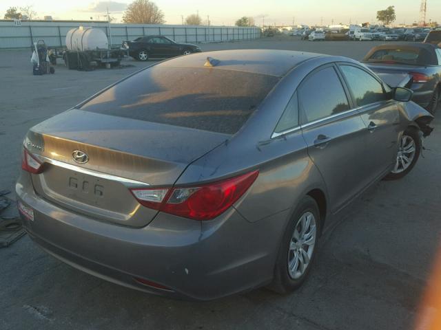 5NPEB4AC6CH321872 - 2012 HYUNDAI SONATA GLS GRAY photo 4