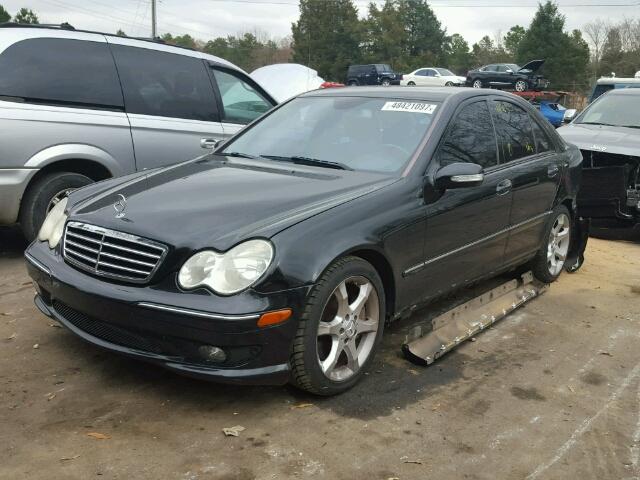 WDBRF52H37A940026 - 2007 MERCEDES-BENZ C 230 BLACK photo 2