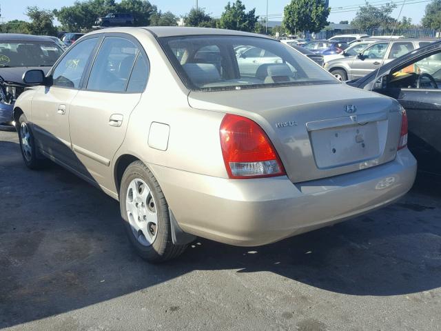 KMHDN45D13U568000 - 2003 HYUNDAI ELANTRA GL GOLD photo 3