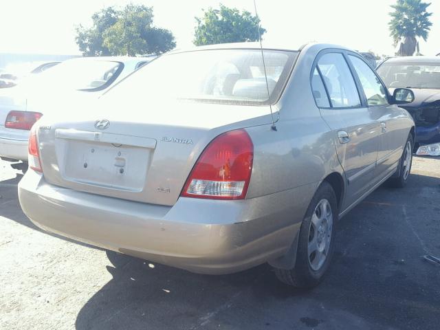 KMHDN45D13U568000 - 2003 HYUNDAI ELANTRA GL GOLD photo 4