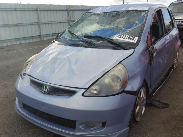 JHMGD38698S054523 - 2008 HONDA FIT SPORT BLUE photo 9