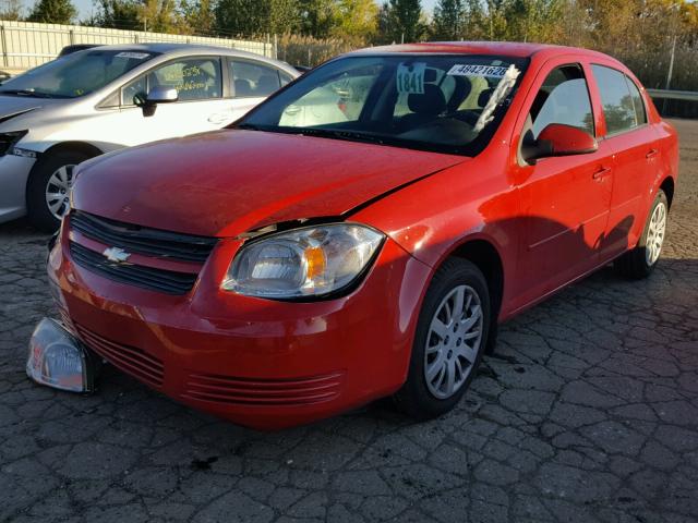 1G1AD5F54A7211101 - 2010 CHEVROLET COBALT 1LT RED photo 2