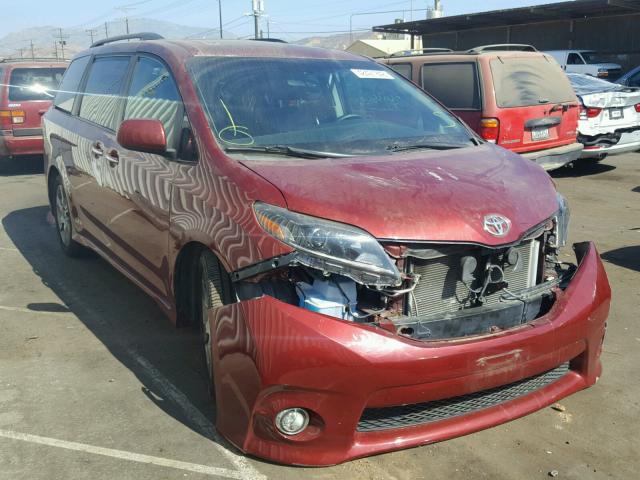 5TDXK3DC8FS550132 - 2015 TOYOTA SIENNA SPO BURGUNDY photo 1